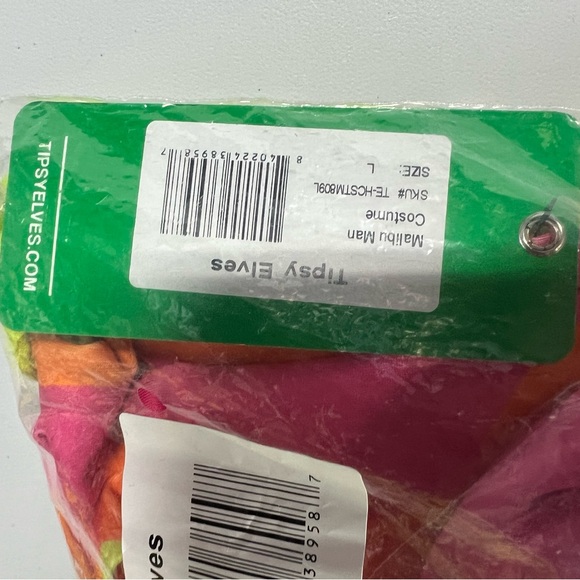 Tipsy Elves Malibu Man Costume Neon Barbie Core Mens Large - Picture 3 of 4